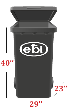 Bac à ordures - bac de recyclage - bac de déchets - 30 litres